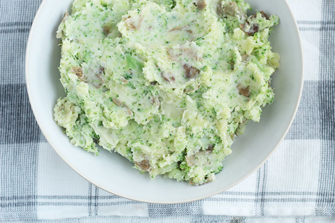 Healthy Mashed Potatoes with Broccoli