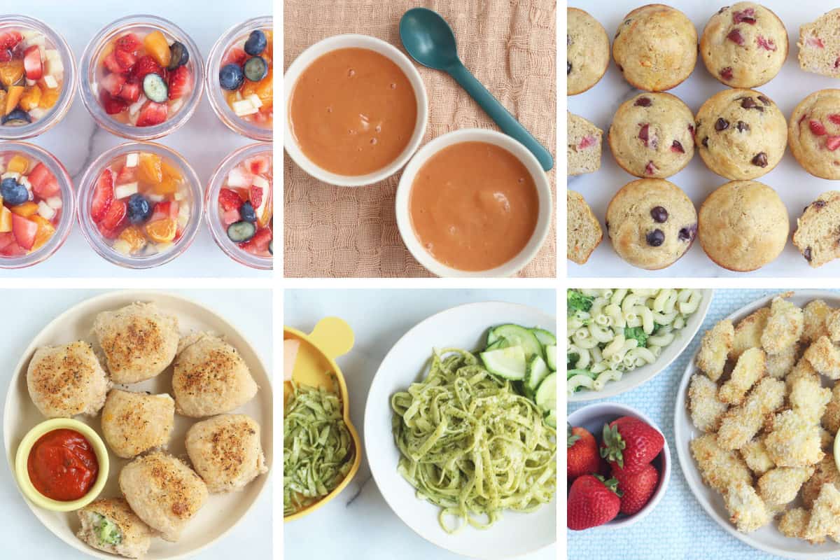 august meal plan image in grid of 6