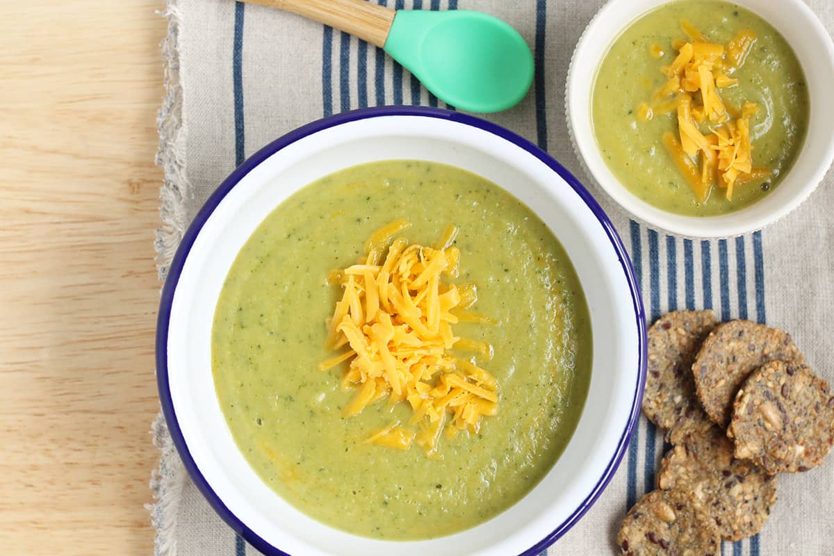 Healthy Broccoli Cheddar Soup (with Extra Protein!)