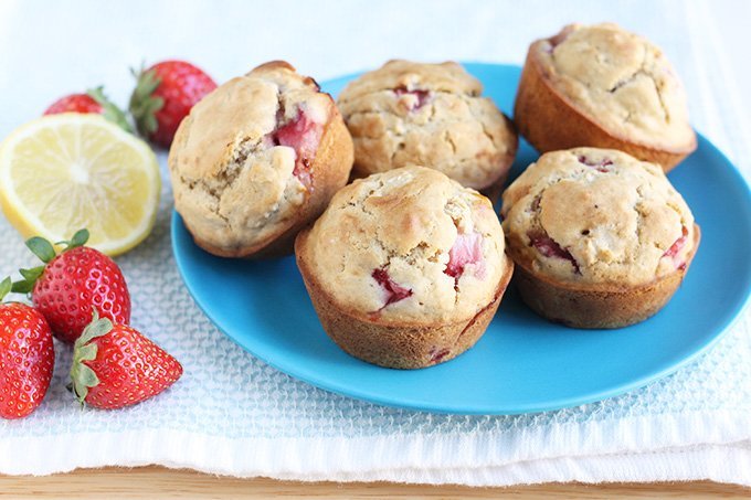 Favorite Healthy Strawberry Muffins (to Share with the Kids)
