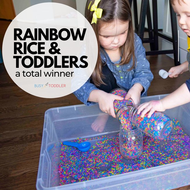 How to Use Rainbow Rice with Toddlers – Busy Toddler