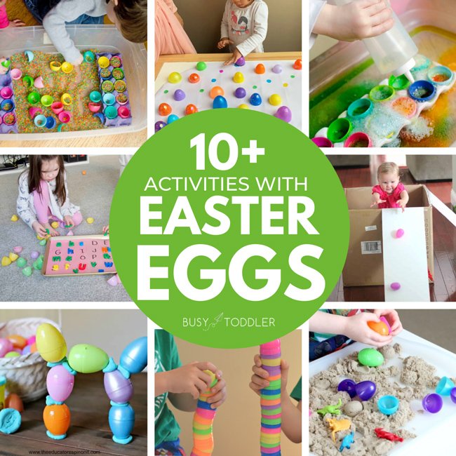 10+ Activities with Easter Eggs - Busy Toddler