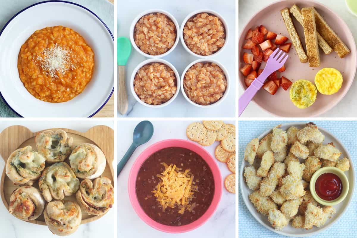 make ahead toddler dinners in grid of 6