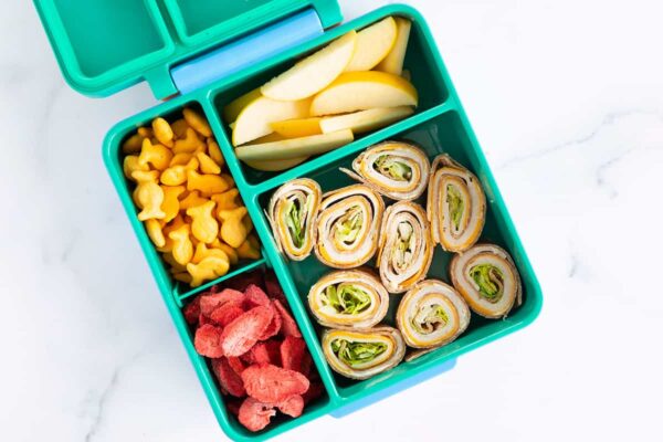 sliced-turkey-wrap-in-teal-lunchbox