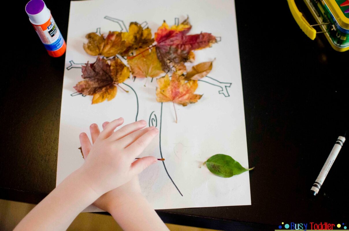 Fall Leaf Craft - Busy Toddler