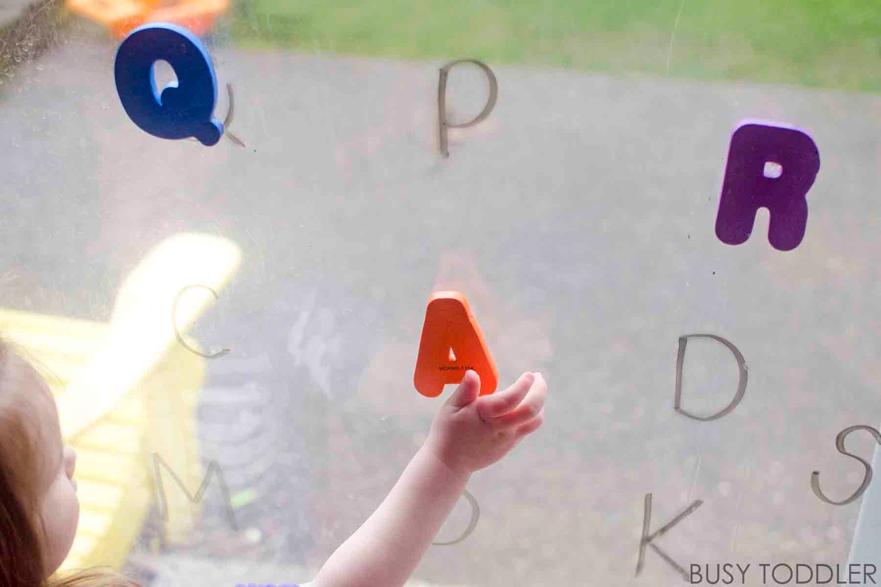 Easy Alphabet Matching Activity – Busy Toddler