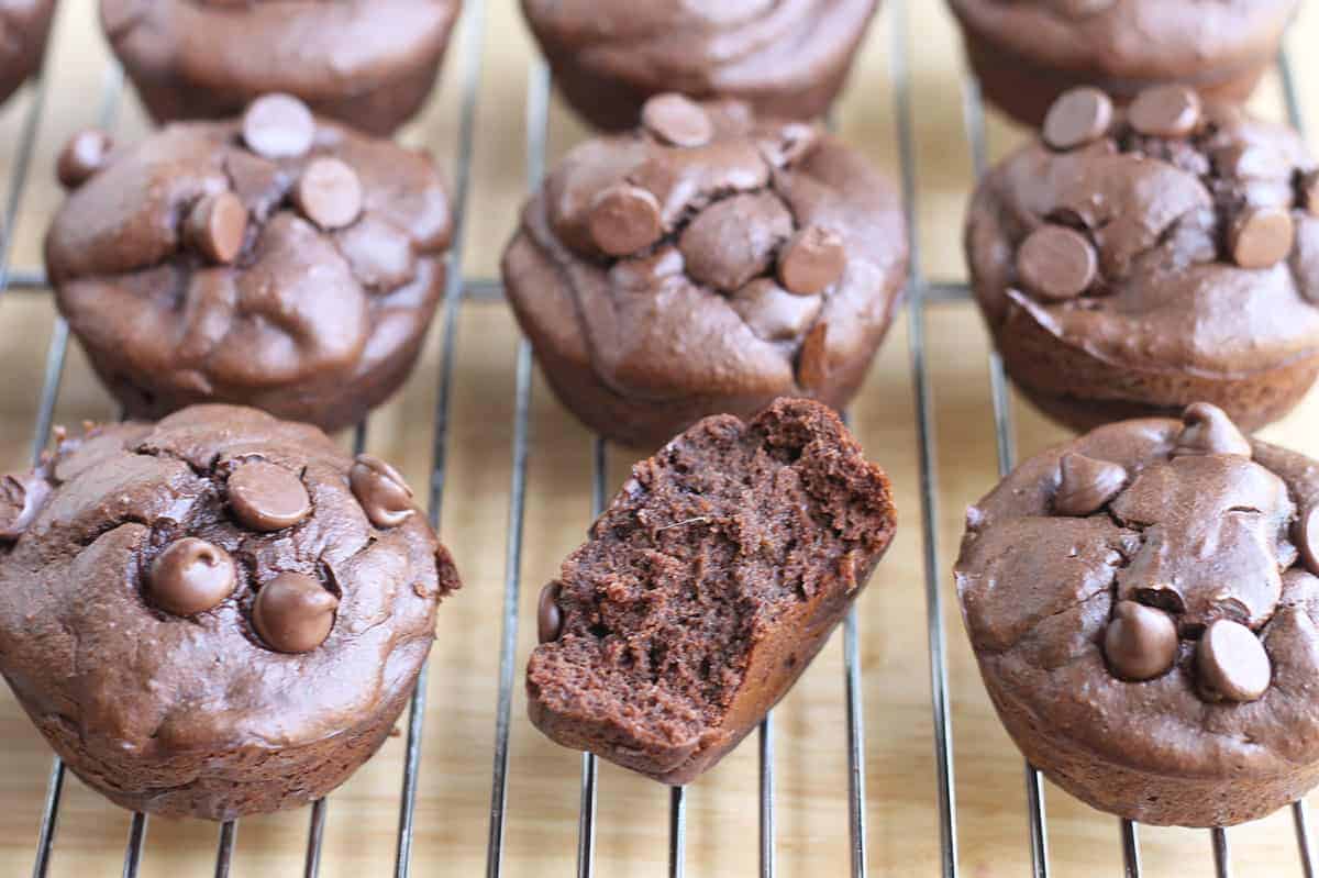 So Good Chocolate Protein Muffins (with Veggies!)